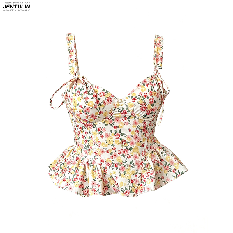 Corset Waist Cinch - Corselete Floral de Primavera e Verão