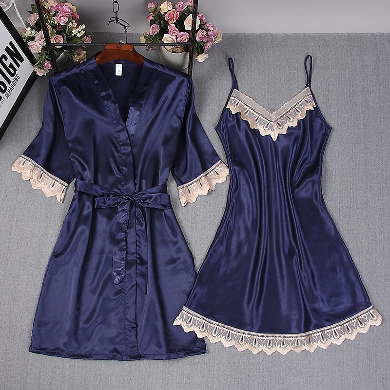 Moda feminina borgonha falso s - Robe Silk Women avaliação e preço