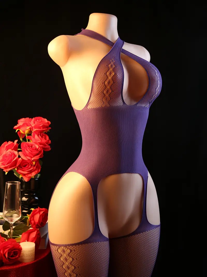 Conjunto de lingerie sexy femi - Bodystocking Fishnet avaliação e preço